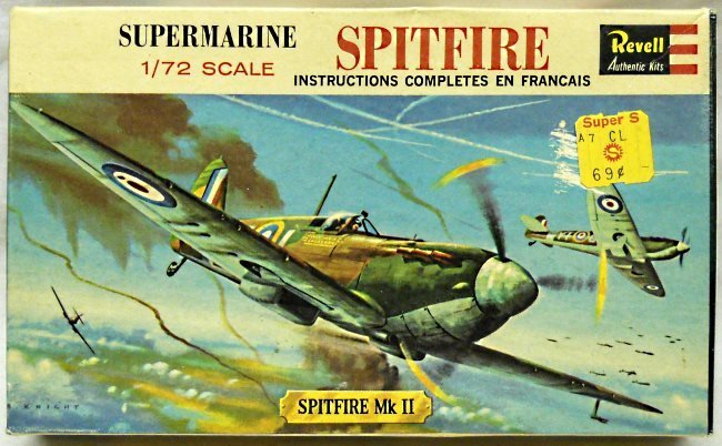 Revell 1/72 Supermarine Spitfire, H611-69 plastic model kit